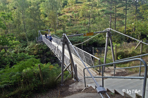 Hängebrücke über Schlucht von Corrieshalloch